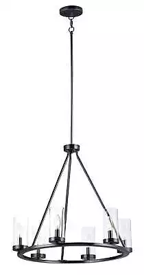 Maxim Sentinel 6-Light 24  Transitional Chandelier In Black • $328