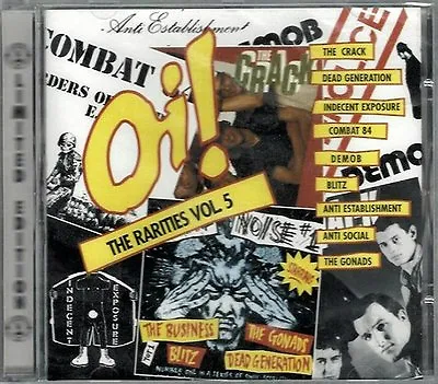 Oi! THE RARITIES VOL 5 - VARIOUS ARTISTS (brand New Still Sealed Cd) AHOY CD 62 • £5.99