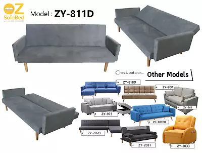 Classic 3 Seater Sofabed Sofa Chair Living Office Seat ZY-811D Metro Free Post • $158