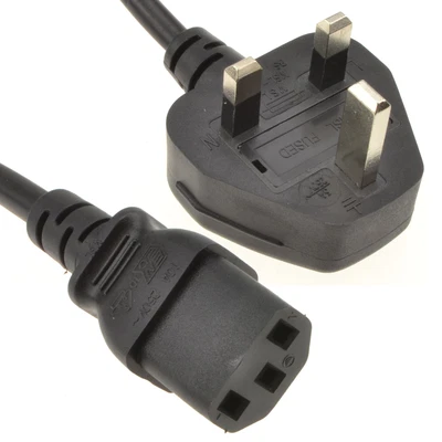 £6.65 • Buy Power Cord UK Plug To IEC Cable (PC Mains Kettle Lead) C13 0.5m/1m/2m/3m/5m/10m
