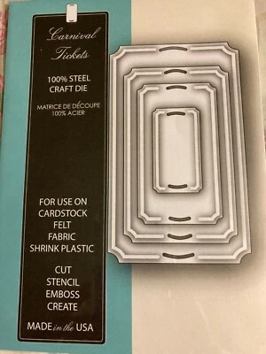 $9.89 • Buy NEW Memory Box Craft Die CARNIVAL TICKETS STYLE 98515 4 DIES INCLUDED