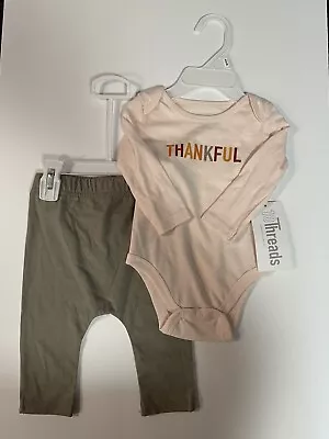 10 Threads Baby THANKFUL  2 Pc. Thanksgiving Outfit Size: 6 - 9 Month NWT • $15.99