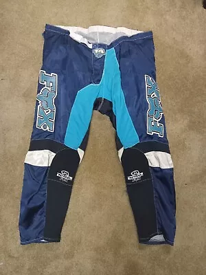 Vintage Fox T4 MX Racing Pants Size 44 Dirt Blue Yamaha Motocross AHRMA  Post • $55