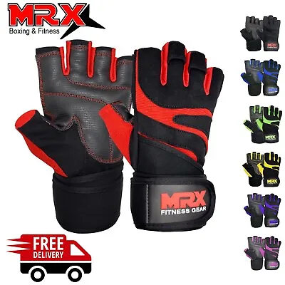 MRX Men Weightlifting Gloves With Wrist Wrap Weight Workout Gym/Training/Fitness • $16.49