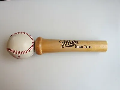 Vintage Miller High Life Baseball On Bat Beer Tap Handle NEW • $44.95