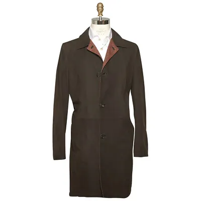 $2620 • Buy NEW KITON COAT REVERSE Leather Cashmere Vicuna Perù Silk SZ 44 US 54 EU S21G523