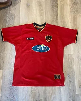 (GOOD) LOTTO 2001-02 Galatasaray Third Shirt - Size M - Red • £40