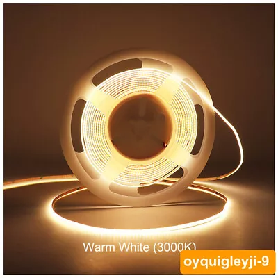 3mm Ultra Slim COB LED Strip Lights 384LEDs/m Flexible Linear Light Tape Diode • $9.44