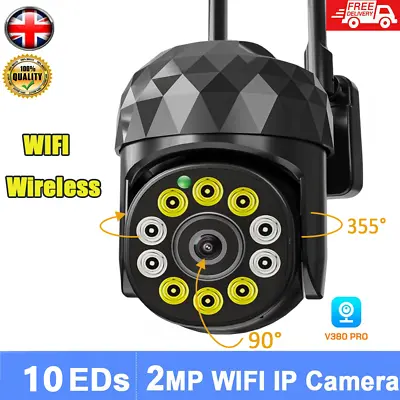 1080P IP Camera Wireless WIFI Outdoor CCTV HD PTZ Smart Home Security IR Cam UK • £21.99