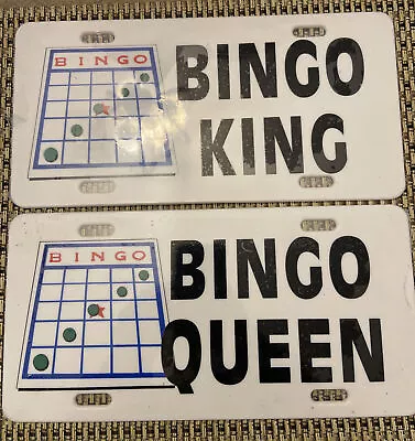 Lot Of Bingo King&Queen Plastic Vanity License Plate Casino Gambling National Co • $29.99