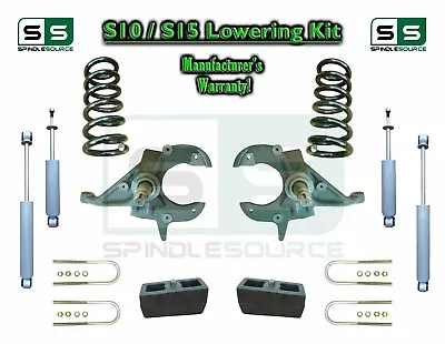 4  /4  Drop Spindles KIT V6 SHOCKS FOR 82-05 Chevy S-10 S10 GMC S15 Sonoma Jimmy • $477.49