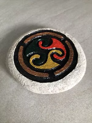 Painted Stone Celtic Design Coaster. Taigh  An’t Seamraig. South Uist. • £6