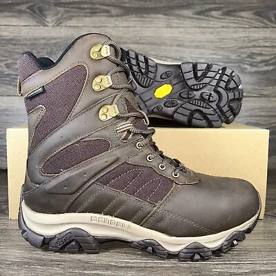 Merrell Mens Moab 2 Timber 8  Inch Brown Thermo Waterproof Vibram Work Boots New • $79.95