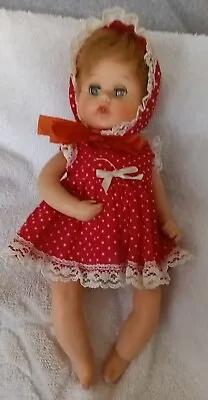 Vintage 1964 - 9  TEENY TINY TEARS Doll -Wearing Dotted Swiss Outfit  • $24.99