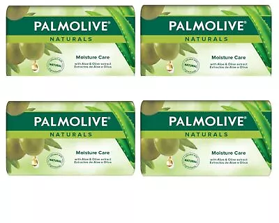 Palmolive Naturals Bar Soap Moisture Care With Aloe And Olive 4 Pcs X 90g • £13.62