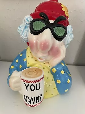 Vintage Hallmark MAXINE  You Again?  Coffee Mug Ceramic Cookie Jar 11 In Tall • $50