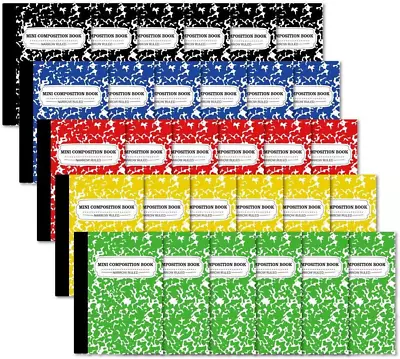 Composition Notebook Mini Sized 30 Pack 5 Colors Narrow Ruled Mini Composition  • $34.16