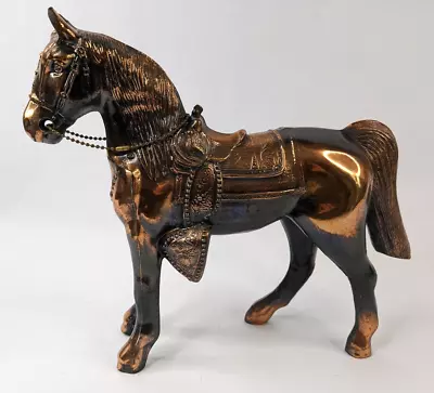 $39.99 • Buy Large Vintage Copper Metal Carnival Horse Statue Figurine