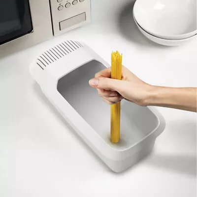 Microwave Noodles Pasta Cooker With Strainer Spaghetti Vetagetable Storage Box • £9.64