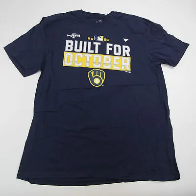 Milwaukee Brewers Fanatics Short Sleeve Shirt Men's Navy New • $13.30