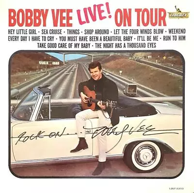 Bobby Vee Hand Signed Autograph Lp Album  Bobby Vee Live On Tour  • $30