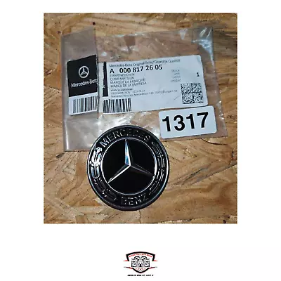 Mercedes-Benz Black 2-pin Hood Emblem Wreath | OEM A0008172605  | 1317 • $20