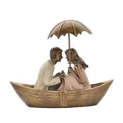 Juliana Rainy Day Collection Figurine  Couple In Boat 17.5 X 22.5 X 15 Cm • £34.95