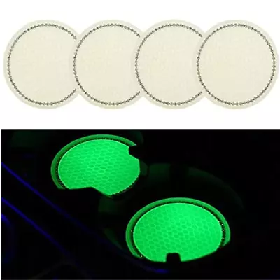 $8.78 • Buy 2Pcs Car Cup Holder  Bling Luminescent Insert Coaster  Auto Interior Accessories