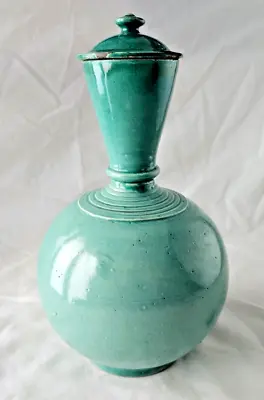 Unusual Antique Lidded Vase Persian Form With Stunning Glaze Tones • £150