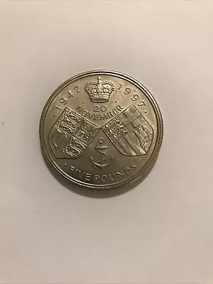 1947-1997 Queen Elizabeth And Prince Philip Wedding £5 Five Pound Coin • £6