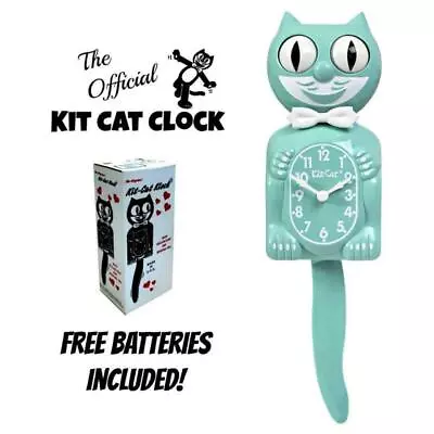 OCEAN WAVES Kit Cat CLOCK 15.5  Retro Green Free Battery USA MADE Kit-Cat Klock • $124