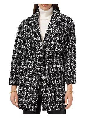 VINCE CAMUTO Womens Black Pocketed Notch Lapels Long Sleeves Lined Jacket M • $22.99