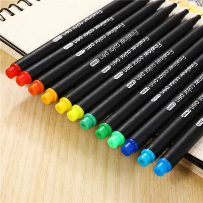 $9.01 • Buy 12/24/48/60 Markers Brush Paint Pen Set Watercolor Fine Tip DIY For Drawing