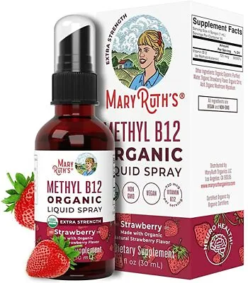 USDA Organic Vitamin B12 Liquid Spray | Vegan Liquid Methyl B12 Vitamin • $103.42