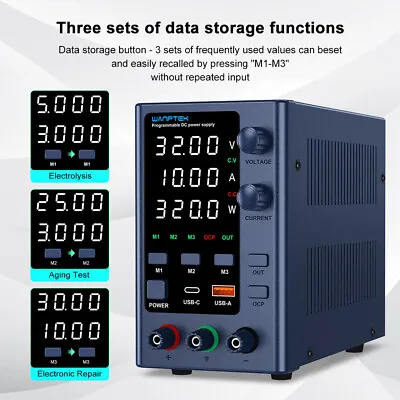 Newest 0~32/62/120/160V 2A 3A 5A 10A Lab Adjustable DC Regulated Power Supply • £107.99