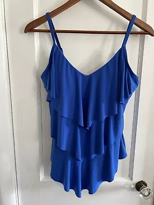 Magicsuit Tankini Swim Top Size 12/14 Blue • $19.99