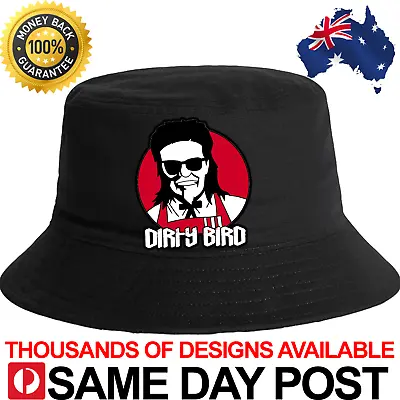 DIRTY BIRD 3 BUCKET HAT - Summer Fun Cool Aussie Meme Funny Bogan KFC Smoko 4x4 • $19.95