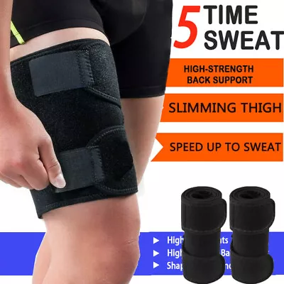 Thigh Support Compression Sleeve Brace Hamstring Wrap Groin Quad Leg Run Walk US • $16.96