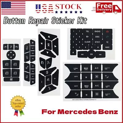 For Mercedes Car Repair Button Sticker Kit Door Steering A/C Window Radio Benz • $9.10