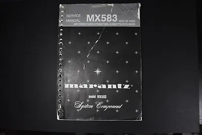 Marantz MX583 PM583 ST583 SD583 Service Manual - Genuine Original • $22.99