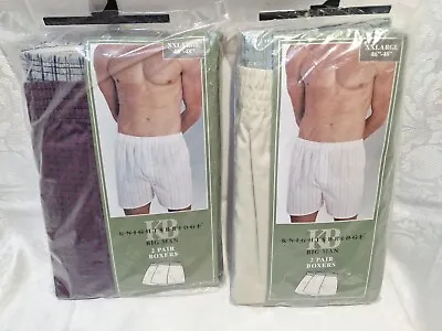Vintage 2 Packs Of Men’s Vintage 2 Boxers Shorts Knightsbridge Sz 2XL 46-48 C15 • $39.99