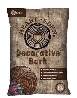 AHS Heart Of Eden Decorative Wood Bark Gardening Mulch Landscaping Chips 60Lt • £15.99