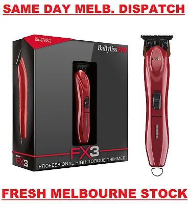 BabylissPRO FX3 Titanium Lithium High-Torque Hair Trimmer Babyliss PRO FXX3T RED • $279.50