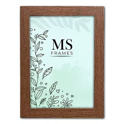 A3 A4 A5 BLACK White Oak Walnut Picture Frames Wood Effect  Photo Poster Frame • £5.98