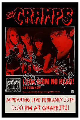 $15 • Buy  PUNK Rock : The Cramps  At Graffiti Club Concert Poster 1992   12x18