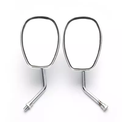 ZAS Motorcycle Rear View Mirror - 7/8  10MM Handlebar Side Mirrors Chrome Univer • $19.90