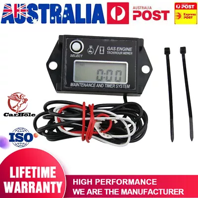 Digital Tachometer Gas Engine Tach/Hour Meter RPM Tester For 2/4 Stroke Engine • $33.99