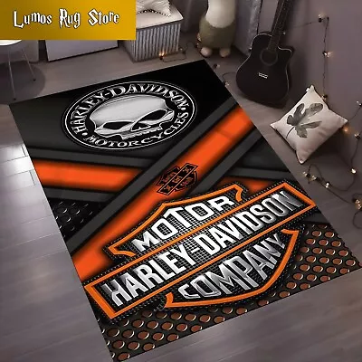 Harley Davidson Harley Davidson Rug Home Decor Rug Legend Rug Motorcycle Rug • $12.35