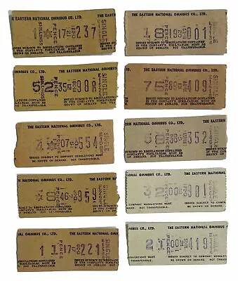 EASTERN NATIONAL OMNIBUS Bus Ticket Lot X10 A310 • £4.99