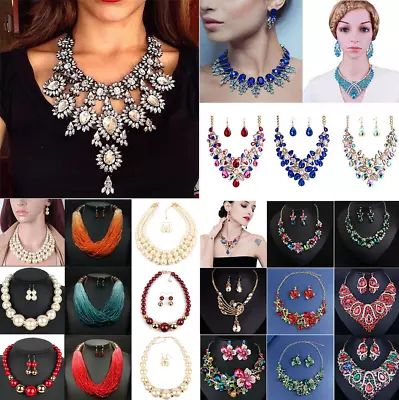 $11.30 • Buy Fashion Women Bohemia Beads Bib Necklace Choker Statement Pendant Chunky Jewelry